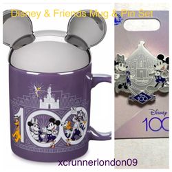 Disney100 Mickey & Friends Mug W/ Pin Set