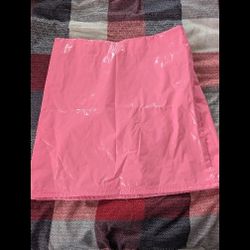 Pink Vinyl Skirt 