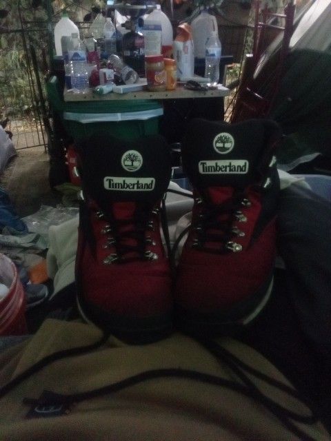 Red timberland Boots 