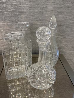 Crystal carafes set of 4