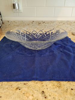 Cut Glass Large Bowl 12.5" across