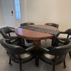 Poker Table with 6 Chairs
