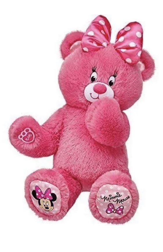 Build A Bear Workshop Pink Minnie Mouse Teddy 16 in Stuffed Plush Toy Animal