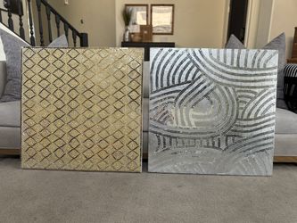 Large Pier 1 Imports mosaic mirrored wall decor. Each one is 31.5x31.5 inches. Each one is $25