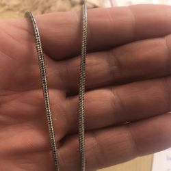 Snake Chain Solid Sterling Silver Heavy chain 16 Inch