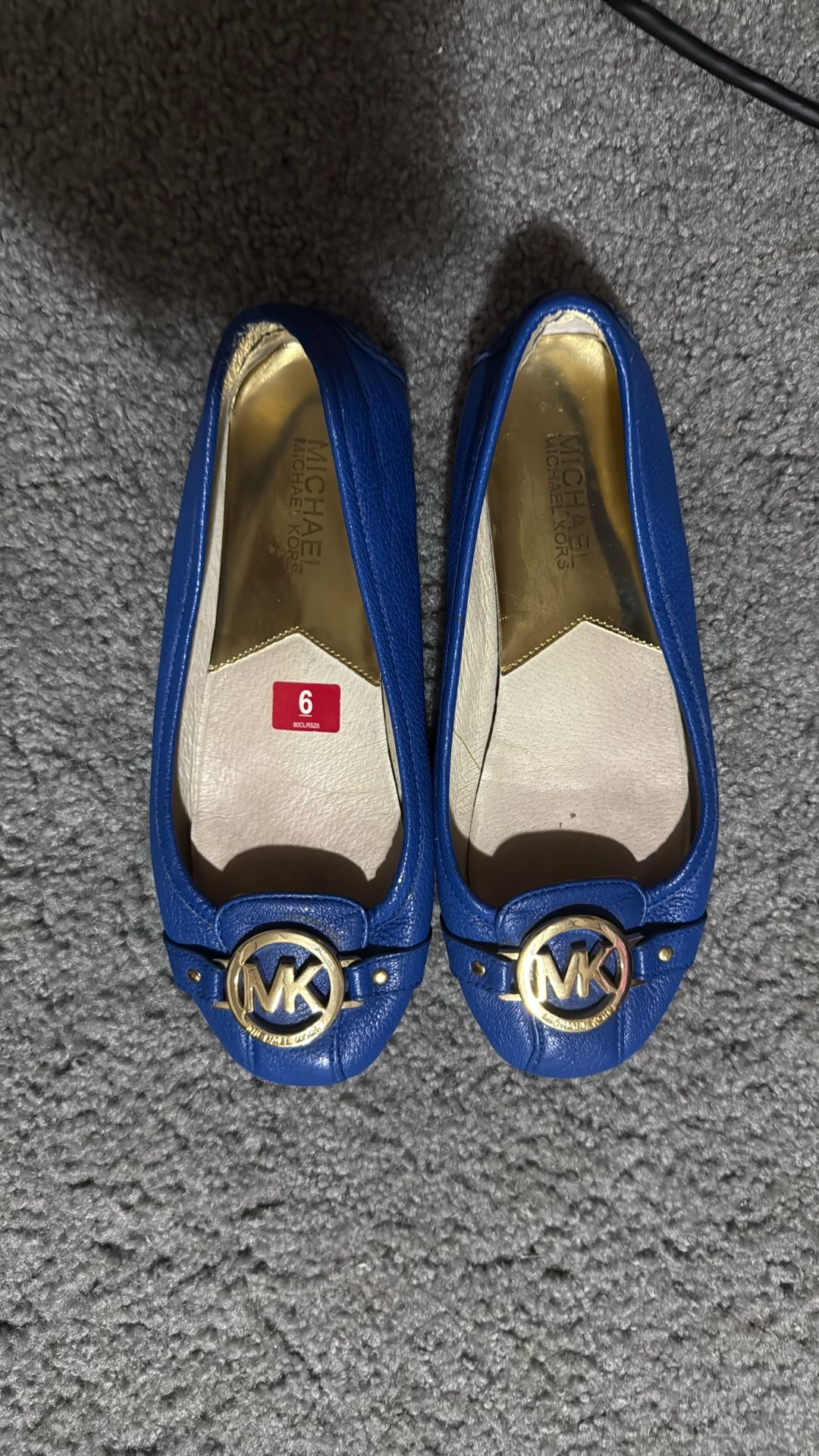 Michael Kors Blue Lather Ballet Flats