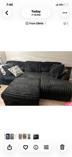 Midnight black sofas almost new