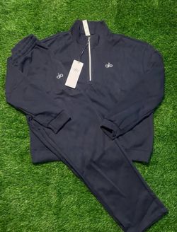 ~Alo Yoga Set (Navy Blue) ~Alo Yoga Quarter Zip & Sweatpants Set ~Size S,M,L,XL