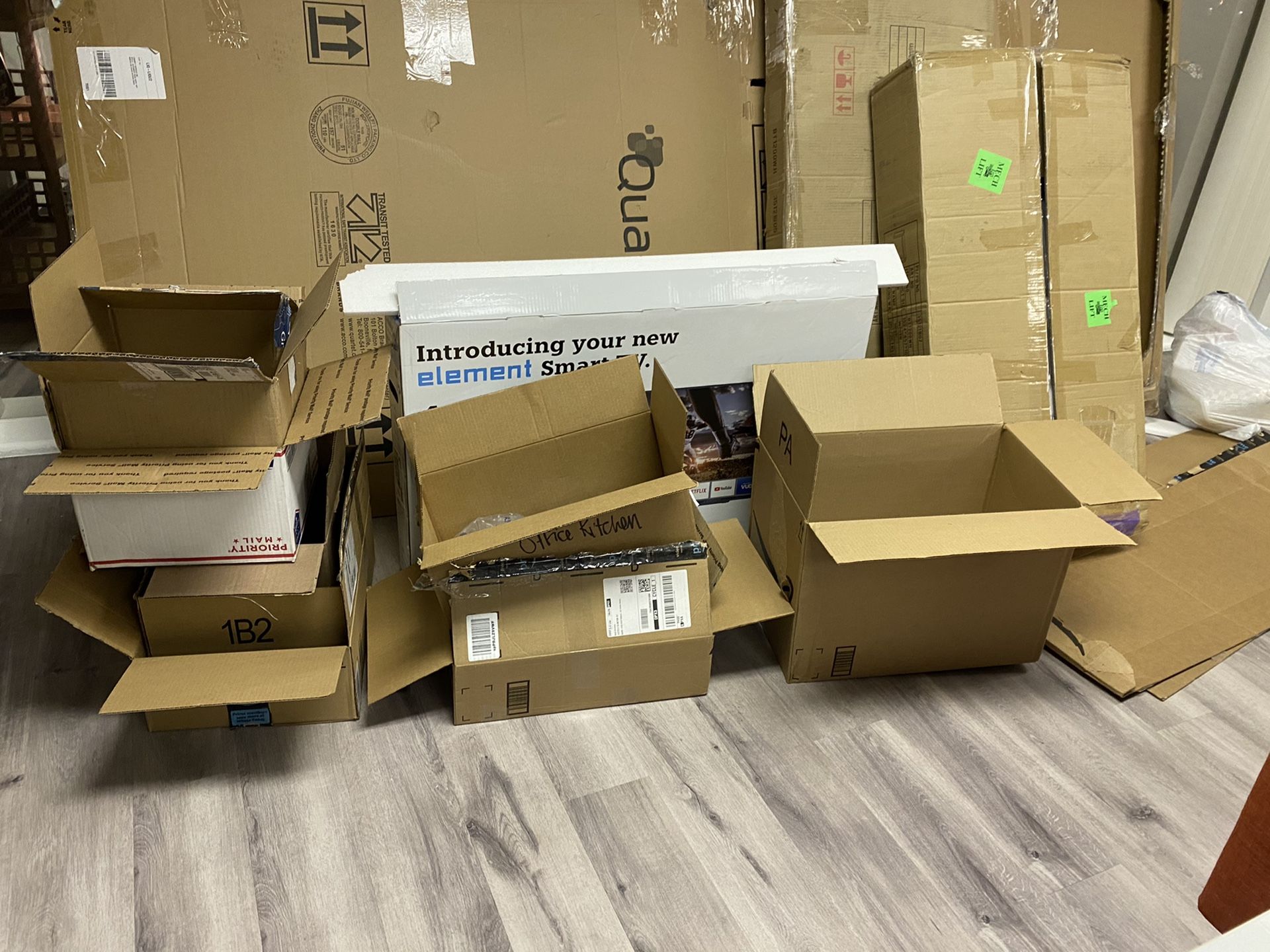 Moving boxes - some large, some small