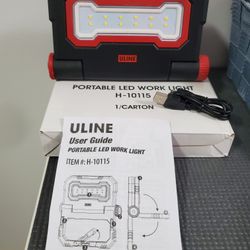 Uline Portable LED Dual Work LIGHT.  500 Lumen. Brand New