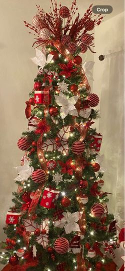 Christmas ornaments/decor (red/white)