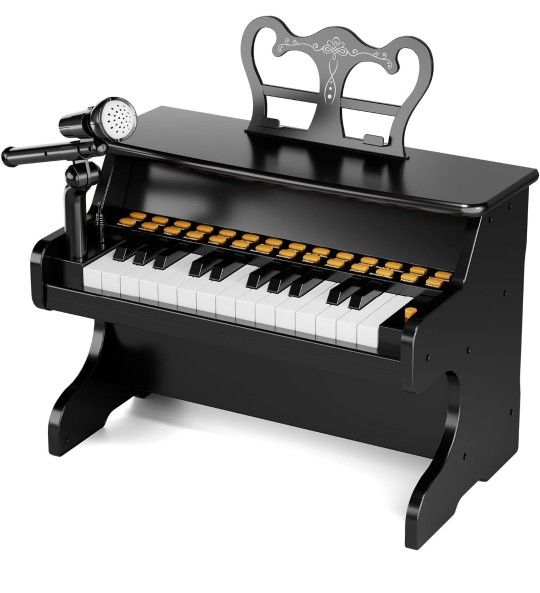 Upgraded Classical Piano for Kids - Black Professional Musical Keyboard Piano Instrument Toys for 3 5 7 9 Years Old Beginners Educational Instruments
