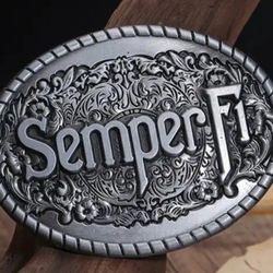 Marine Corps Semper Fi Belt Buckle SHIPPING AVAILABLE