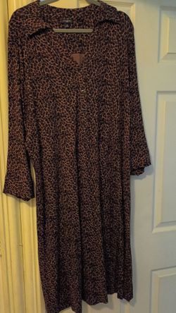 Leopard print talbots stretchy dress