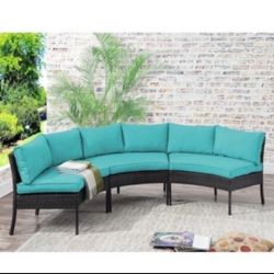 Round Patio Furniture Set Outdoor U Shaped Sectional Set Brand New Circle Round Patio Set