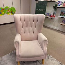 Light Pink Velvet Elegant Classy Accent Chair Boutique
