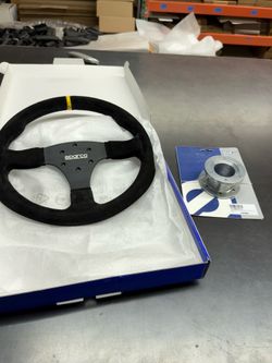 Suede Sparco Steering Wheel and Spacer