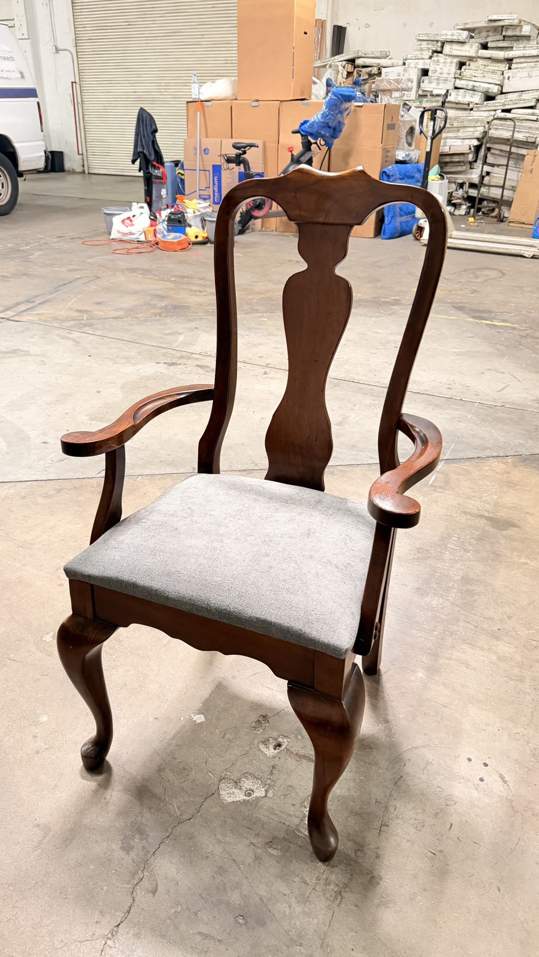 Vintage Solid Wood Armchair – Classic Style