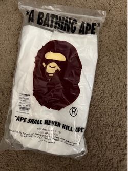 White chrome bape shirt