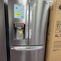 Refrigerator, LG New Open Box 36” French Door Fridge 