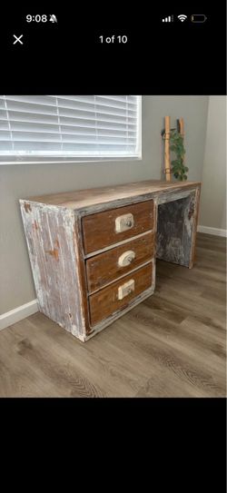 Solid Oak Wood Dresser/ Desk