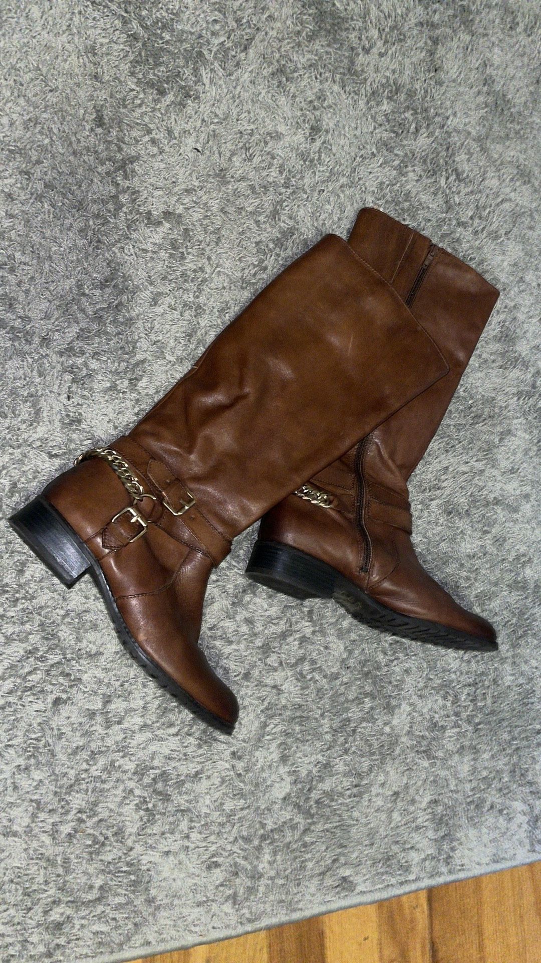 Aldo brown riding boots size 37.5