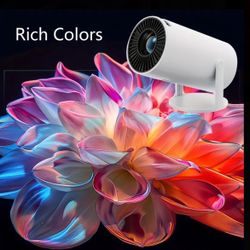 Mini 1080P&4K LED Home Projector With 180°adjustable Angle Bracket, Built-in Audio, Compatible With Smartphone/Tablet/Laptop/TV Stick/USB Drive, Perfe