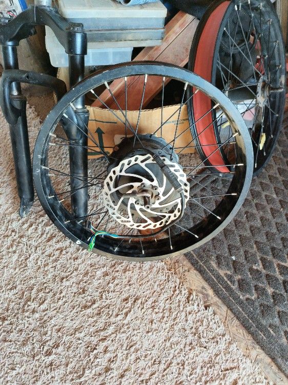 Set Of E Bike Rims And Forks