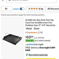 Griddle for Gas Grill