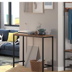 HOOBRO Console Table, Sofa Table with Adjustable Support Bar

