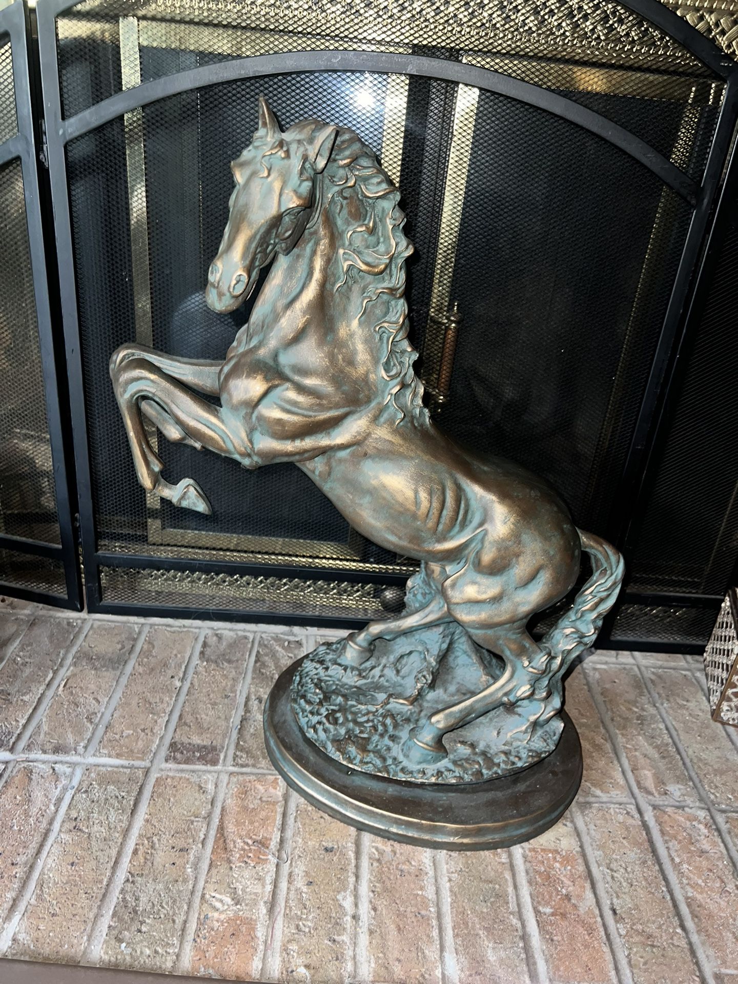 Elegant like bronze rearing horse statue, perfect for home decor p/u Jamison Pa