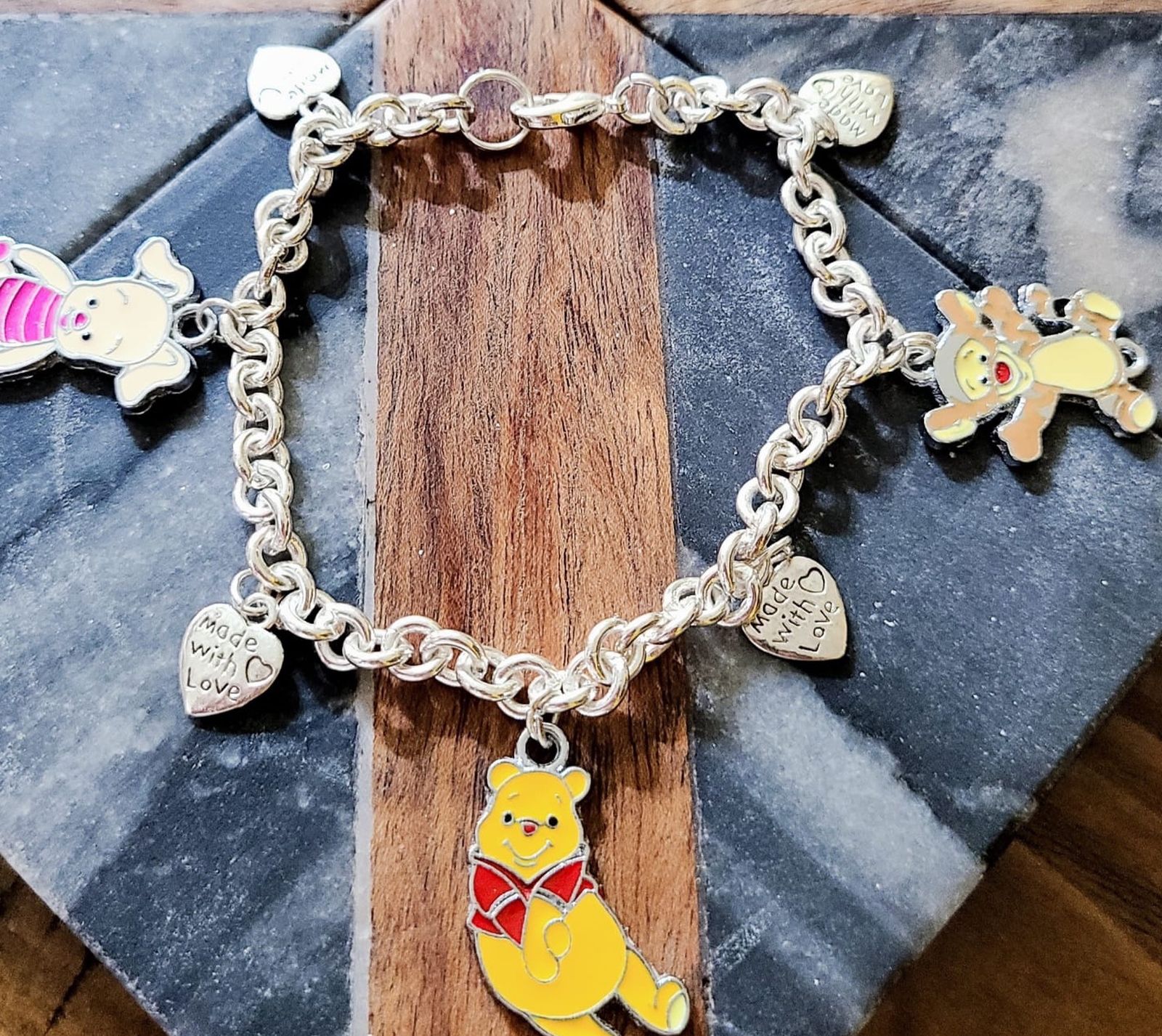 Winnie The Pooh And Friends Charms Bracelet Handmade