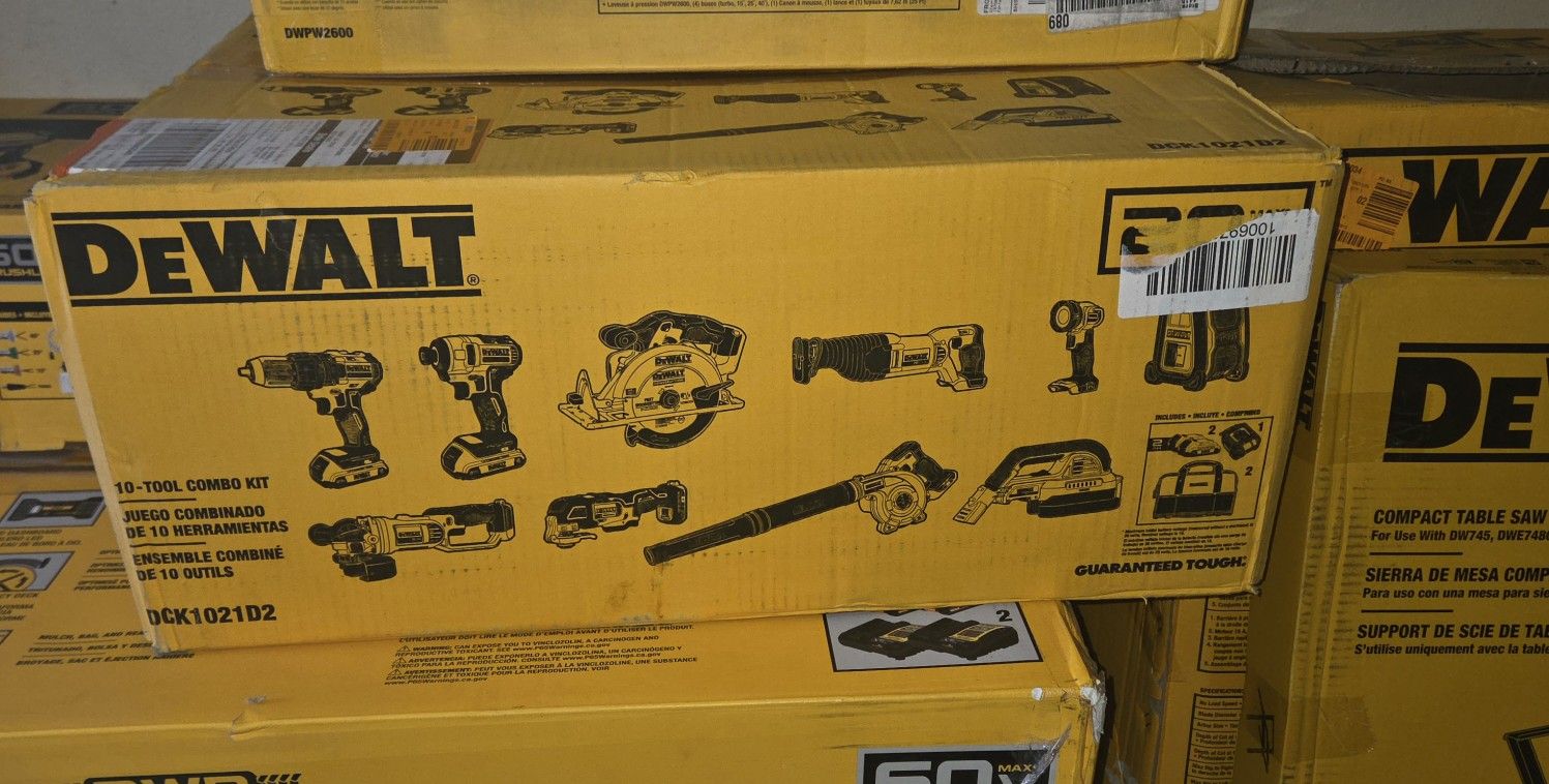 Dewalt 20v Combo Kit 10 Pcs
