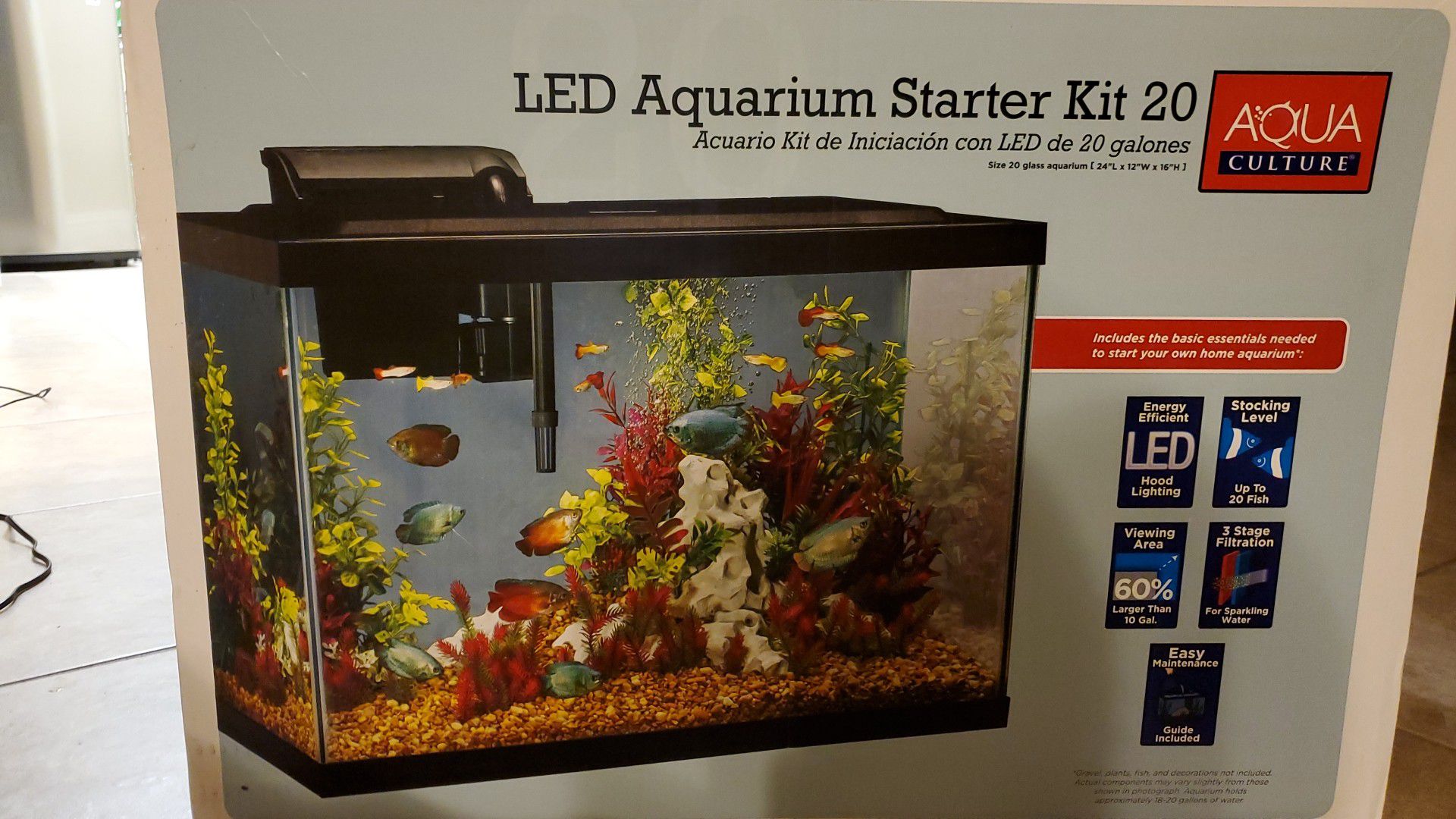 LED Aquarium starter kit 10-20 gallon tank