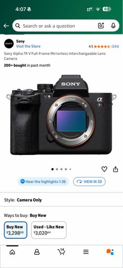 Sony A7RV a7R V mint condition. Less than 300 shutter count