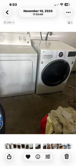 LG washer 4.5 cu. Ft front load and Kenmore gas dryer