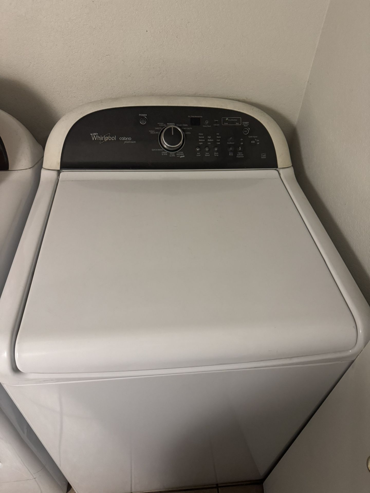 Washer Dryer Whirlpool Cabrio platinum Set