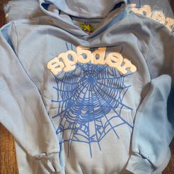 Spider hoodie sky blue