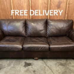 Leather Couch Sofa - Free Delivery 