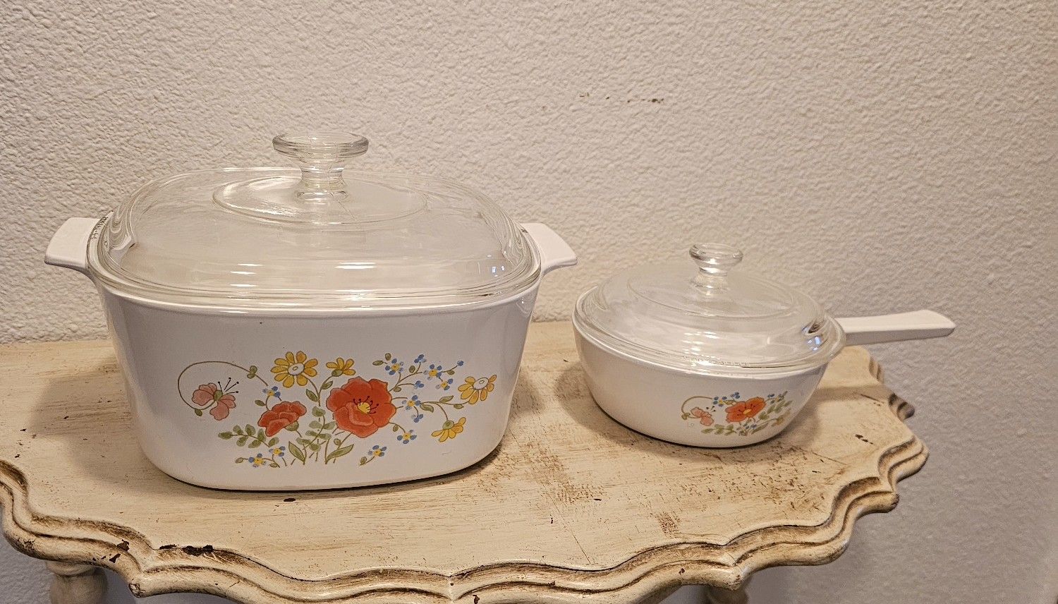 Vintage Corningware Wild Flower Set