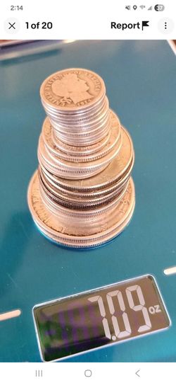 Lot Of 39 coins, most 90% silver . Cents, Quarters, Dimes, Half Dollars,Dollars.
