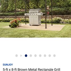Sunjoy brown metal Rectangle grill gazebo exterior 5x8ft Sunjoy brown metal Rectangle grill gazebo exterior 5x8ft 
New in box assembly required 
Item 