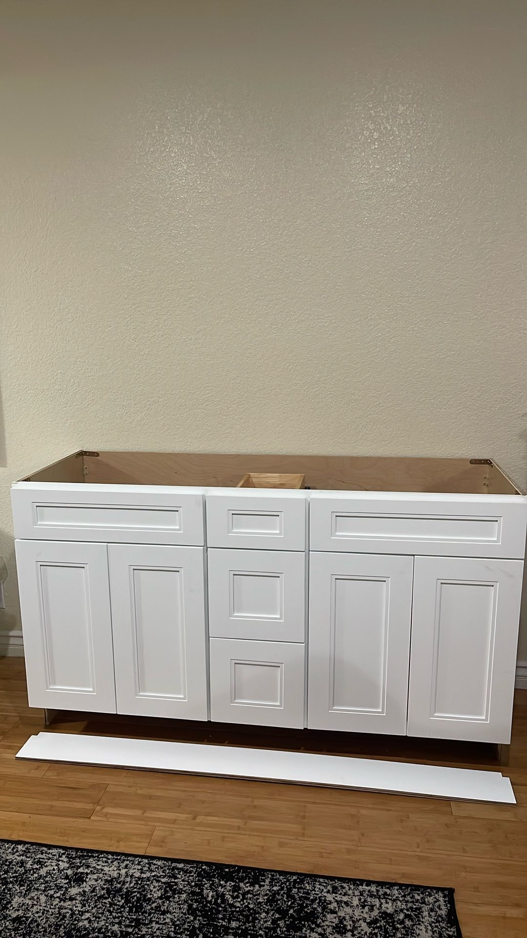 60” Solid Wood Double Shaker Style Vanity Base