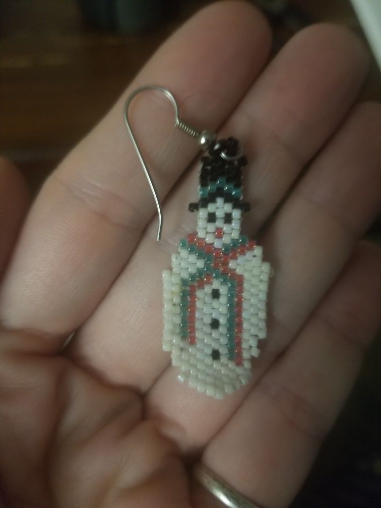Beaded snowman