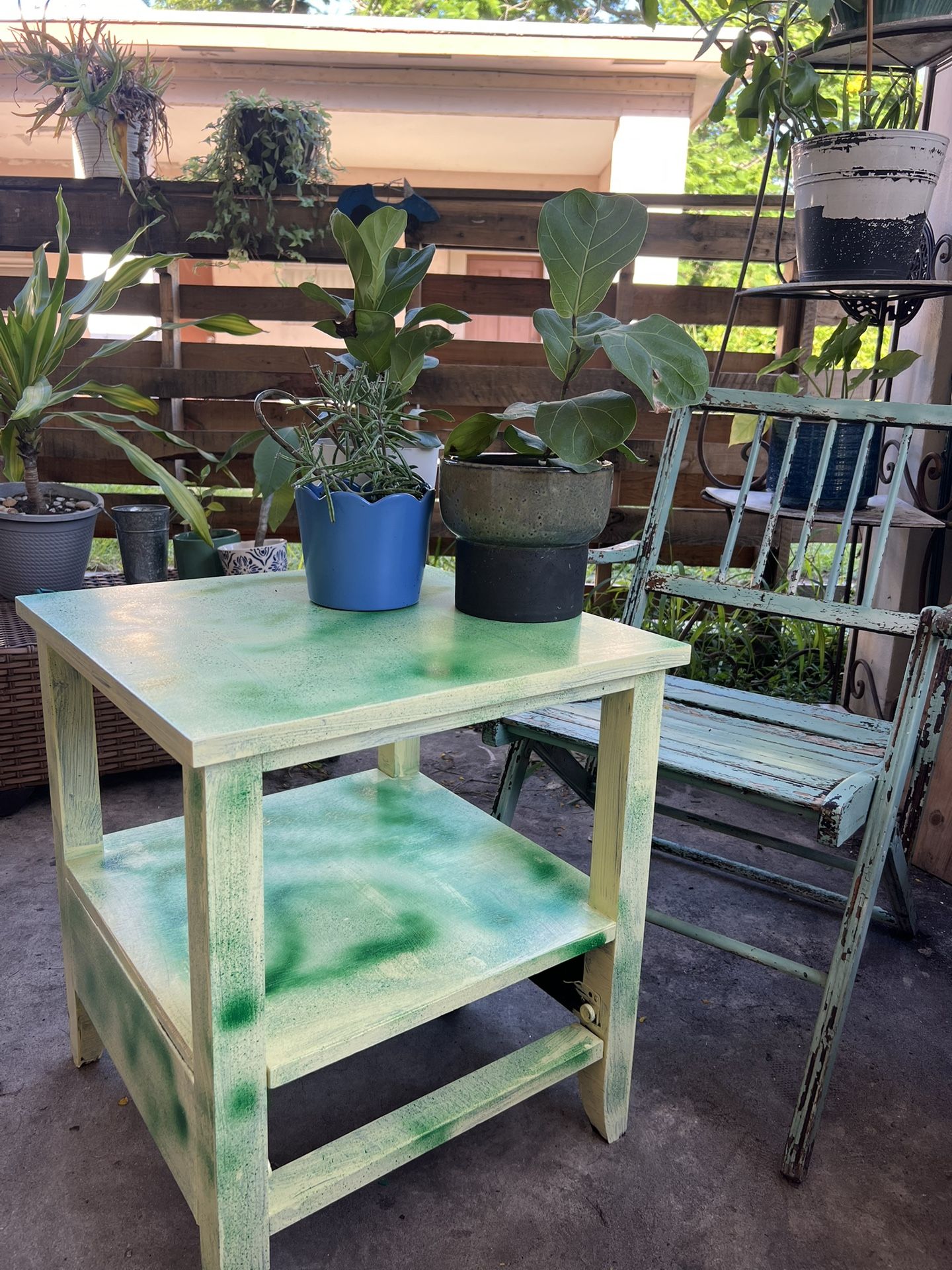 Bright Colorful End Table
