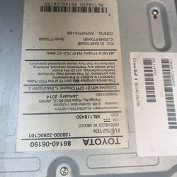 Radio Reproductor De Cd Para Toyota Camry Fabricante De Equipos Originales 