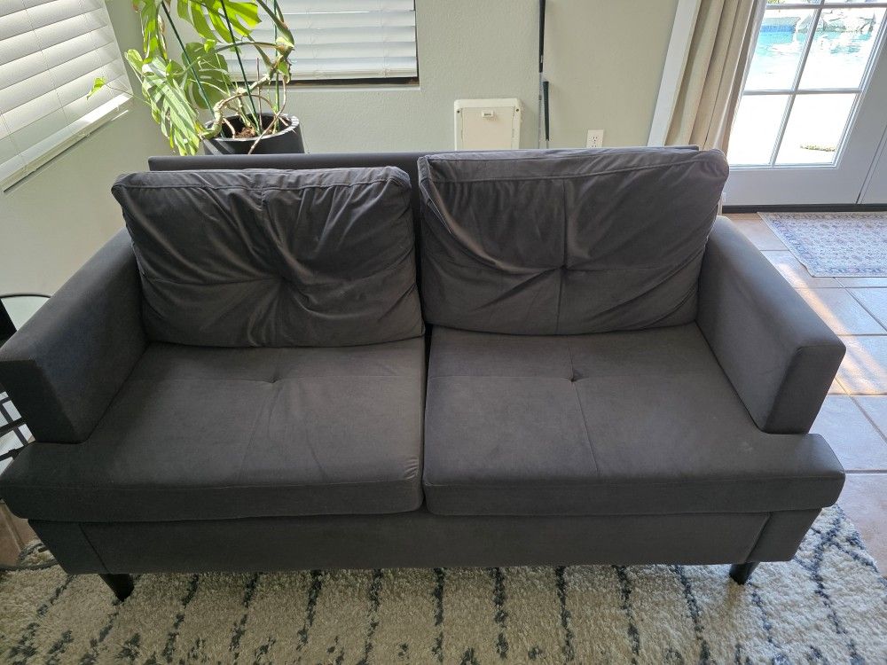 Dark Blue Loveseat