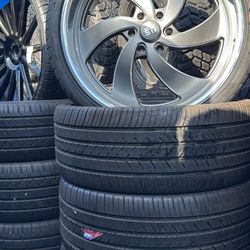 WHEELS US MAGS 24” STAGGERED 6x5.5 CHEVY TAHOE YUKON DENALI 