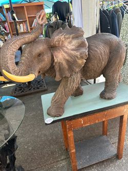 Large Elephant Figurine Statue