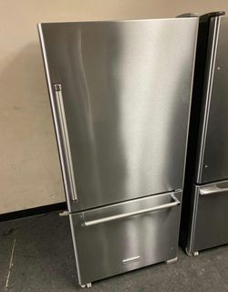 KitchenAid Bottom Freezer Refrigerator Stainless Steel